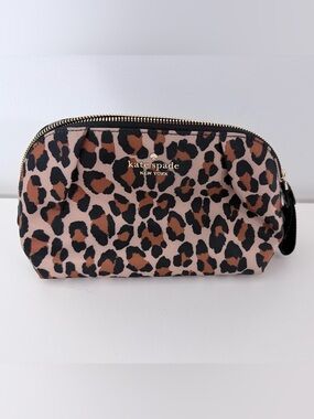 Kate Spade leopard cosmetic bag